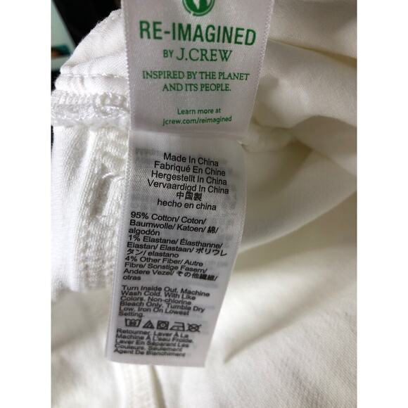 J. Crew Curvy Essential Jeans Straight Leg All Day Stretch White NWT Size 33 - Picture 10 of 11